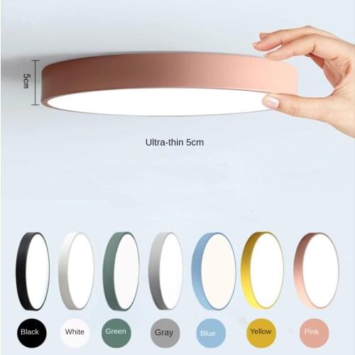 30CM colorful Ultra-thin round led Ceiling Lights living room modern minimalist atmosphere home bedroom lamp balcony room lamps