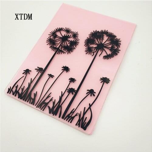 HOT plastic two dandelion template craft card making paper card album wedding decoration scrapbooking Embossing folders