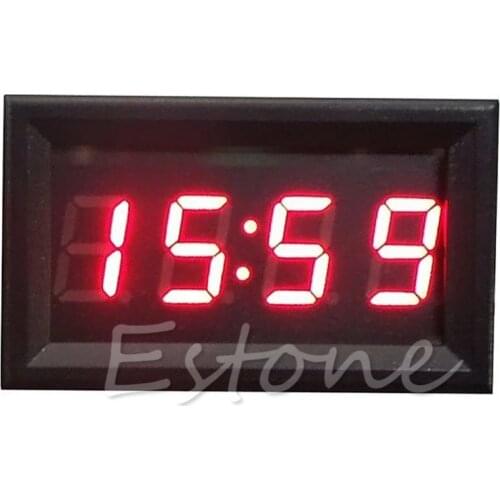Hot Sale LED Display Digital Clock 12V/24V Dashboard Car Motorcycle Accessory 1PC