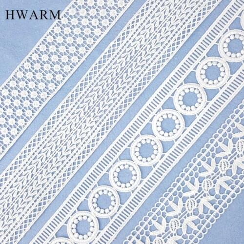 Lace Fabric Ribbon High Quality New White Hollowed Out Water Soluble Embroidery Milk Silk Sewing Trim Popular Bilateral Clothing