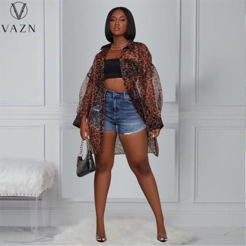 VAZN 2021 Hot Sales Europe And America Chiffon Outwears Retro Joker Young Full Sleeve Open Stitch Women X-Long Cloth