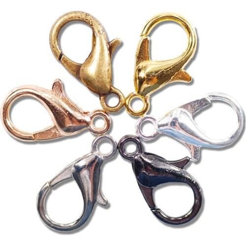 20 Pcs 6 Size Metal Swivel Trigger Lobster Clasp Apparel Sewing Fabric Key Chain Outdoor Lanyard Craft Bag Parts