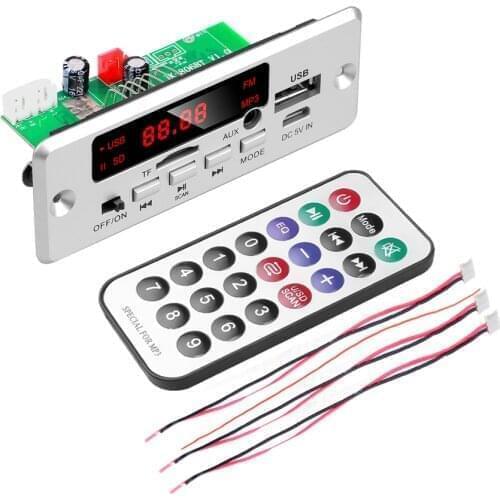 Mp3 module with amplifier Mini bluetooth audio module decoder board led display speaker board remote control Audio Receiver USB
