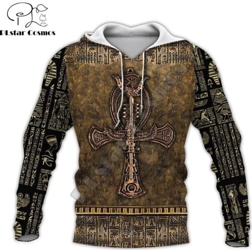 Ancient Egypt Ankh Key Of Life 3D All Over Printed Unisex Hoodie Men Sweatshirt Zip Pullover Casual Jacket Tracksuit KJ318