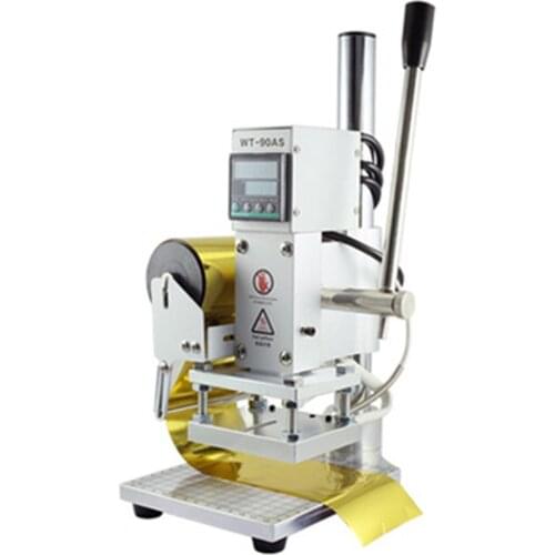 New Small Manual Hot Stamping Machine Digital Display Temperature Control leather Wood full Version of The Scale Bottom Plate