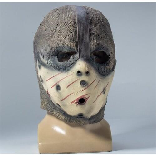 2021 New Arrival Splicing Samurai Mask Halloween Costume Horror Evil Latex Full Head Mask Party Dress Up Props