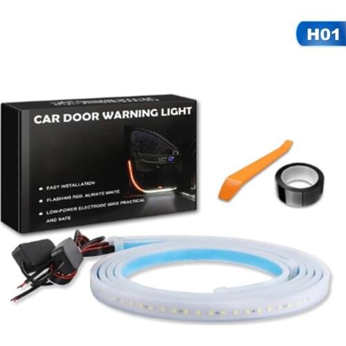 2PCS NEW bright Car Door Opening Warning Lights Strobe Flashing Anti Rear-end Collision white Safety Lamps welcome Flash lights