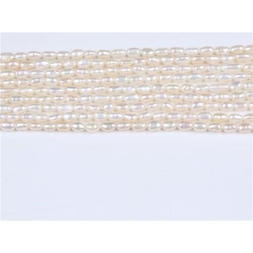 6-5mm natural real Pearl freshwater baroque shape pearl strands