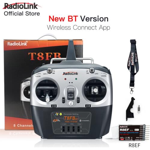 Radiolink T8FB BT 8 Channel 2.4G Radio Controller with Receiver R8EF R8FM Remote Transmitter for FPV Drone Fixed Wing Airplane