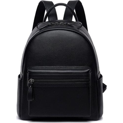 100% Genuine Leather Women Backpacks New Fashion Luxury Brand Female Real Natural Leather Ladies Girl Student Casual Backpack