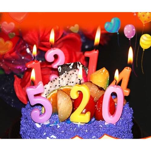 Lucky arab Number Art candle kids gift mini candles Birthday wedding festival exotic atmosphere source valentine day gift