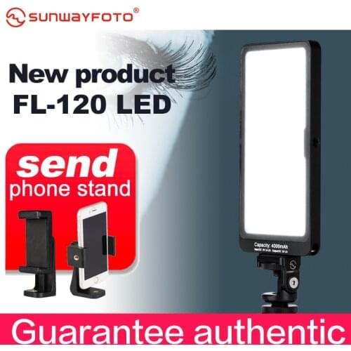 SUNWAYFOTO FL-120 LED Video Light Dimmable Photography Lighting On Camera Fill light Lamp for DSLR Nikon Canon