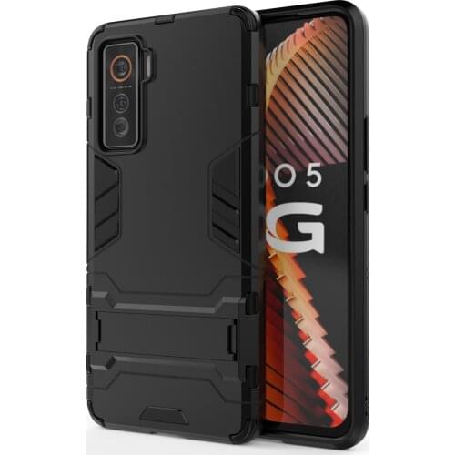 For VIVO IQOO 7 5 3 PRO Z1 X NEO 3 Case Shockproof TPU Bumper Holder Stand Armor Phone Cover