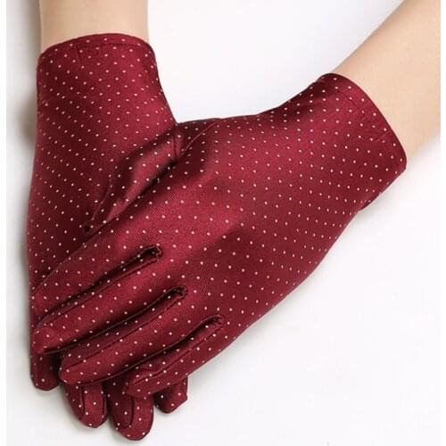 2021 Spring Summer Sexy Gloves for Women With Sun Protection Anti-Uv Short Female Driving Glove Autumn Girls Etiquette Mitten