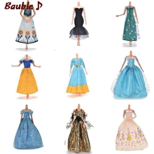 WOADA 12 Styles Princess Doll Dress Noble Party Gown Fashion Design Outfit Best Gift For Doll For Girl' Doll Accessories