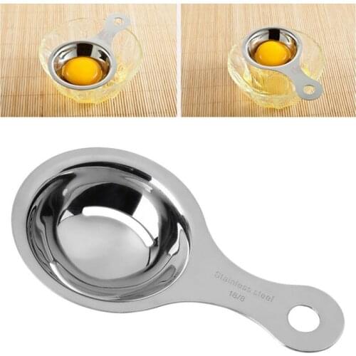 Egg Separator Stainless Steel Egg Yolk White Separator Filter Kitchen Accessories Egg Divider Egg Tools Kitchen Gadgets AX-0321