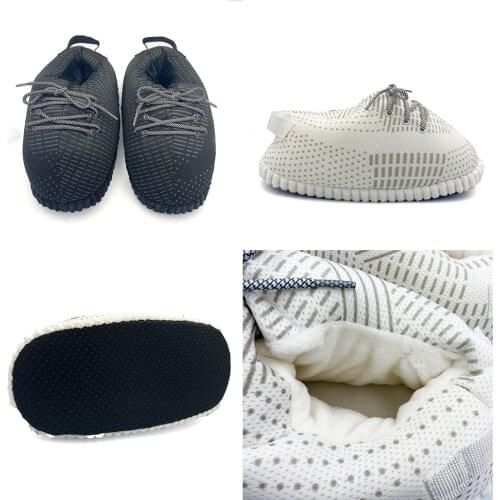 Winter Luminous and Non Luminous Coconut Spoof Lovers Men and Women Winter Fat Bread Floor Quiet 36-43 Plush Warm Slippers