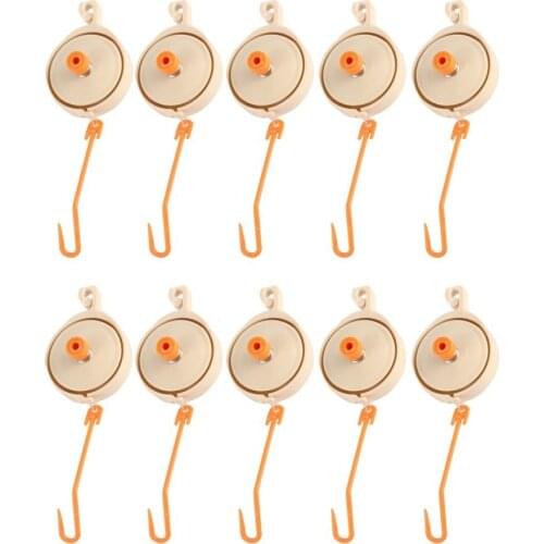 10pcs Smart Retractable Plant Yoyo with Stopper Hydroponics Grow Support Hanger Hydroponic for Home Garden Plants Grow Drop ship