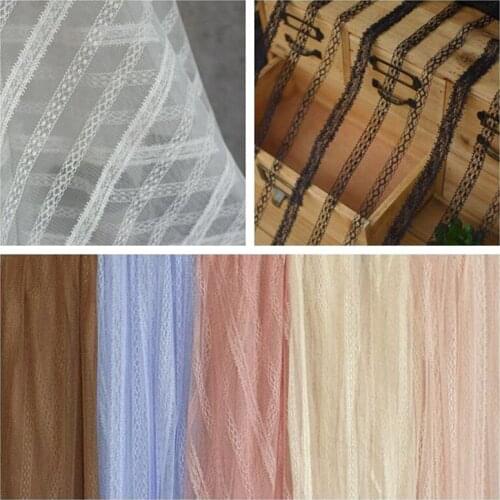 150cm Wide Black Embroidery Jacquard Mesh Fabric Tulle Skirt For DIY Handmade Curtain Clothing Wedding Background Decoration