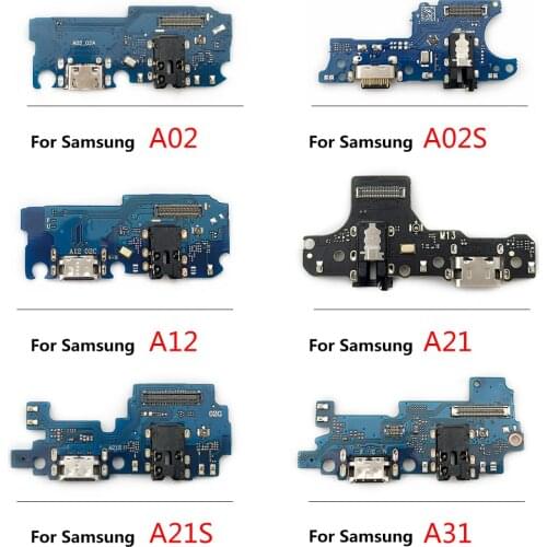 2Pcs/Lot，For Samsung Galaxy A02 A02S A12 A21 A21S A31 A32 A41 A51 A70 A71 Charging Port USB Charger Dock Board Flex Cable