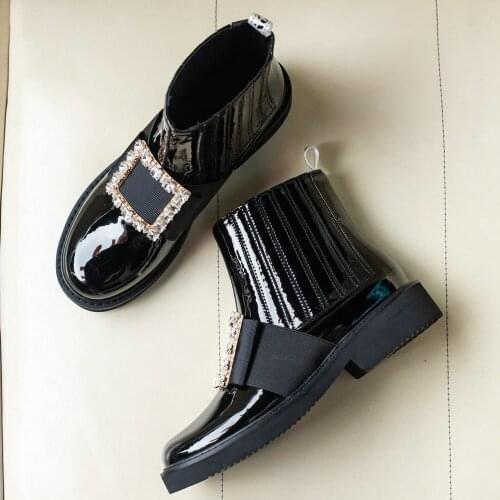 2020 new autumn/winter Genuine leather Female boots Chelsea boots European brands handmade High-end short boots