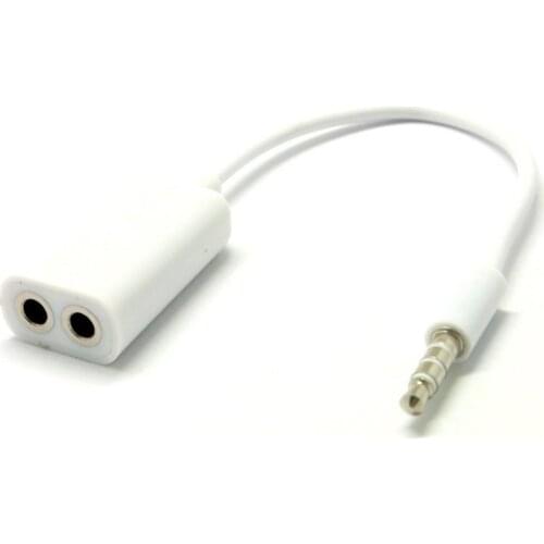 3.5mm Male AUX Jack Splits Dual 3.5mm Female Headphone Audio Adapter Cable for Mp3 Earphone Headset Phones Drop Shipping