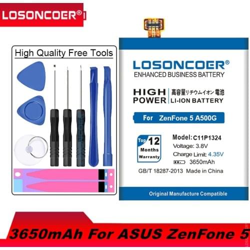 LOSONCOER 3650mAh C11P1324 Battery Use for ASUS ZenFone 5 Battery A500G Z5 A500 A500CG A501CG A500KL T00J with Tracking Number