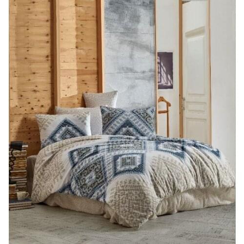 Double Snowdrop Duvet Cover Set 100% Cotton Made in Turkey European Style Queen Size Pillow Bed Sheet 4 Pieces