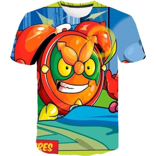 Superzings 3D New Fashion Tees Game T Shirt Boys Kids Casual Cartoon Tops Summer Short Sleeve Gift Tshirt For Baby Girls T-shirt