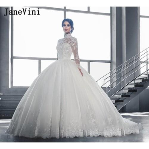 Свадебные платья с длинным рукавом JaneVini China At AliExpress