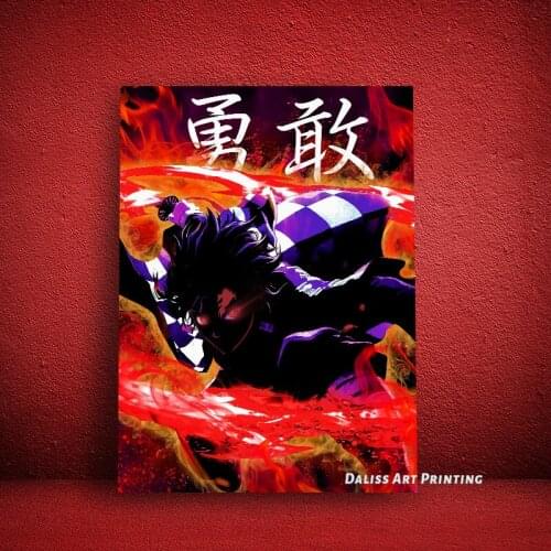 Canvas Anime Demon Slayer Tanjirou Pictures Home Decoration Paintings Poster HD Prints Wall Art Modular Living Room Framed