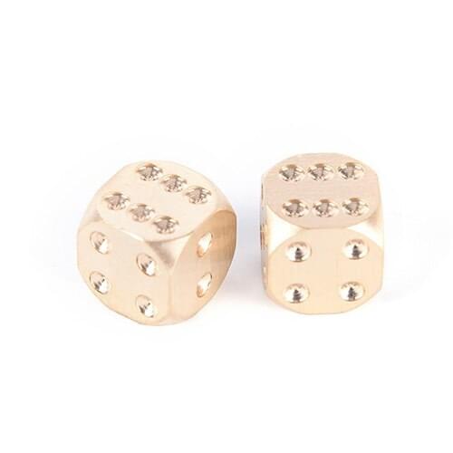 Nice Gold Brass Solid Dice Manual Grinding Bar Creative Dice Toys Game Entertainment Accessories 13mm