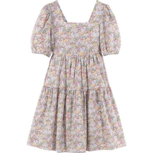 2021 Summer Sweet Floral Fairy Dress For Teens Girl Young Ladies Love Dresses Meisjes Kleding Vestidos Teenage Costume