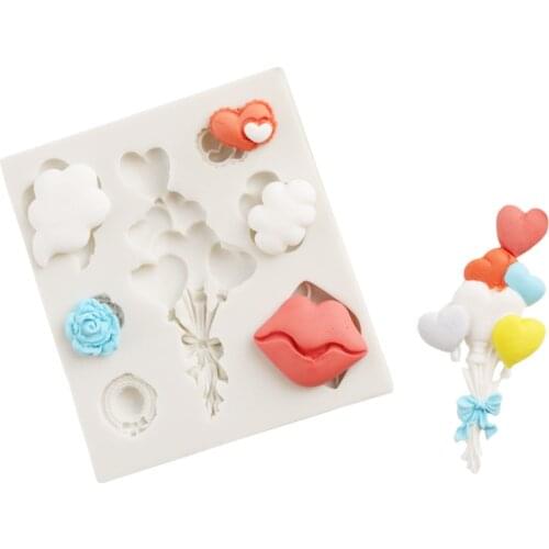 Luyou 1pcs Wedding Silicone Mold Kiss Fondant Mould Cake Decorating Tools Cake Lace Molds,Sugarcraft, Kitchen Accessories FM1623