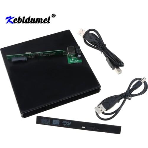 New 12.7mm SATA External Case USB 2.0 DVD CD DVD-Rom Case For Laptop CD/DVD Optical Drive Portable Slim Wholesale