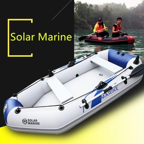 Wholesale 3 Person 2.3 M Inflatable Fishing Boat Portable Rowing Air Mat Bottom Canoe Free Accessories For Outdoor Water Sports