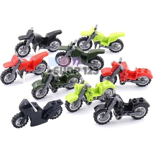 Boy Birthday Gift Building Block Toy Children Motorcycle Accessories Racing car Assembly Decoration