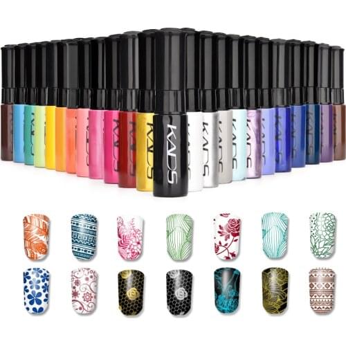 47pcs/set Stamping Nail Polish Painting UV Gel DIY Printing Oil for Nail Stamp Plate 7ml Nail Art Stamping Varnish Lacquer
