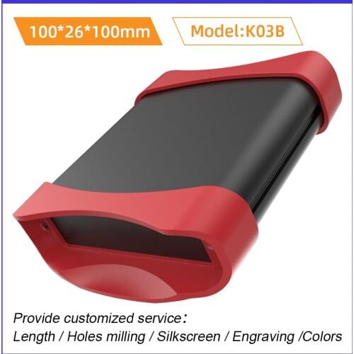 Solar Inverter Circuit Board Pcb Enclosure Metal Project Box Battery Enclosure With Anodized K03B 100*26mm