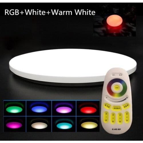 Modern Colourful RGB+Cold White+Warm White 2.4G RF Remote Control LED Ceiling Light Dimmable Smart Ceiling Lamp For Livingroom