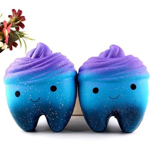 Squishies Antistress Soft Slow Rising Jumbo Kawaii Sky Cartoon Tooth Squishy Anti-stress Kids Decompression Toys Stress Relief
