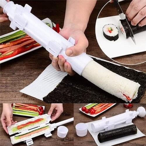 Sushi Maker Quick DIY Rice Mold Bazooka Seaweed Dried Roller Japanese Kitchen Tools Gadgets Accessories Sushi Machine Creative