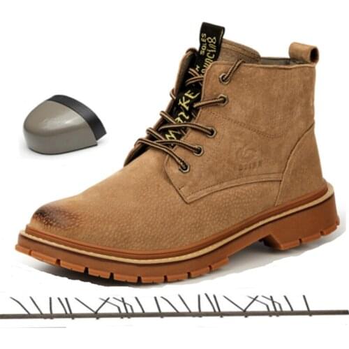 High Luxury Men Work Safety Shoes Waterproof Indestructible Shoes Steel Toe Motorcycle Boots Designer Tactical Boots Sneakers