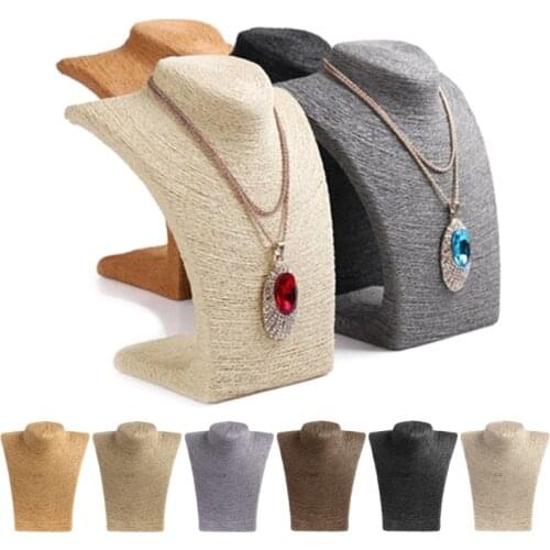Woman Rope Mannequin Bust Jewelry Display Stand Shelf Holder Necklace Bust Stand