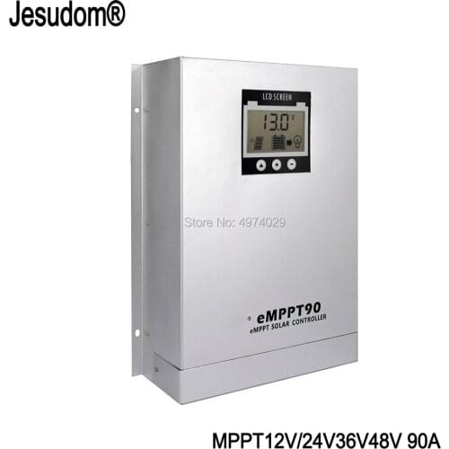 12V/24V/36V/48V Auto with RS485 90A MPPT LCD Display Solar Panel Battery Regulator Charge Controller PV System with Load