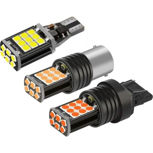 2Pcs 1156 BA15s P21W 1157 BAY15D P21/5W T20 W21W 7440 W21/5W 7443 T15 W16W LED Car Brake Lamp Turn Signals Auto Reverse Lights