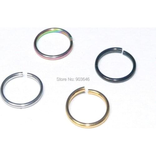 200pcs/lot Free Shipping Stainless Steel Seankess Open Hoop Nose Tragus Cartilage Hoop Ring Earring Body Piercing