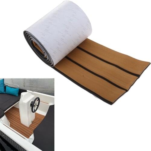 240x17x0. 6cm EVA Boat Flooring Sheet Non-Slip Boat Yacht Foam Flooring Pad Faux Teak Decking Sheet Self-Adhesive Mat Sheet