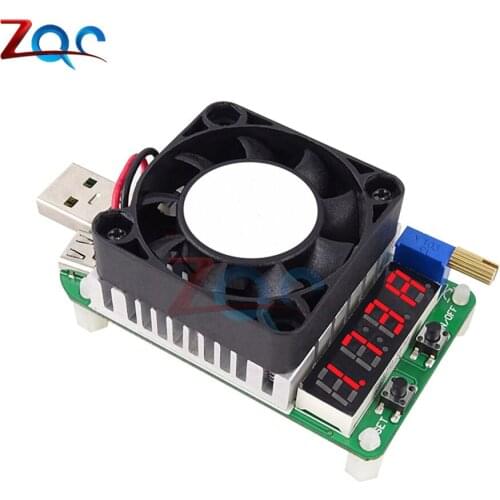 25W Electronic Load Resistor USB Interface Power Supply charger Battery Test LED display Fan Adjustable Current Voltage DC 4-25V