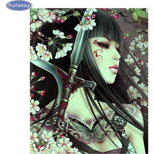 Samurai diamond embroidery full novelty 5d diamond painting full square drill Pictures rhinestones Diamond cross stitch pictures